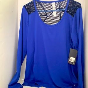 Bally total fitness blue shirt size large